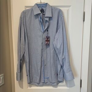 Blue Patterned Men's Shirt